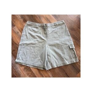 Westbound Khaki Cargo Shorts Women’s 18 Flat Front Utility Cotton